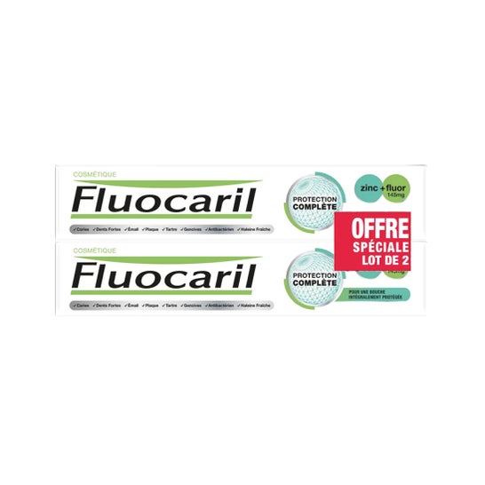 Fluocaril Protección Completa Pasta Dental Zinc+Flúor 145mg 2x75ml