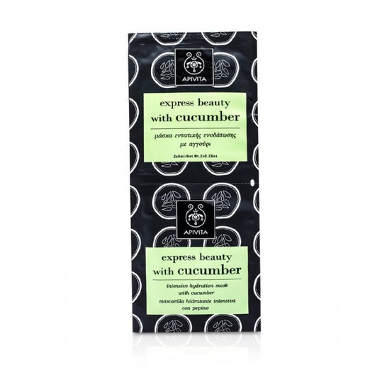 Apivita Express Beauty mascarilla hidratante pepino 2udsx8ml
