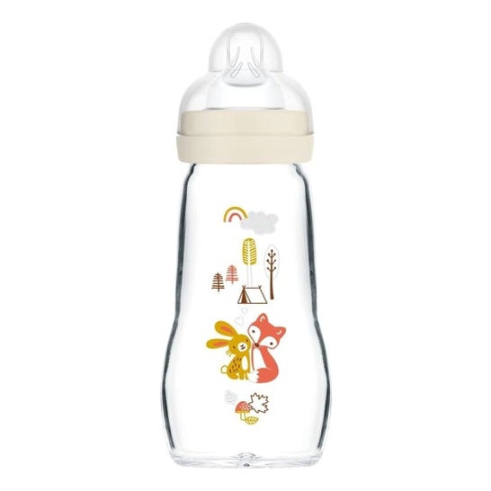 MAM Feel Good Biberon Cristal Blanco +2 Meses 260 ml