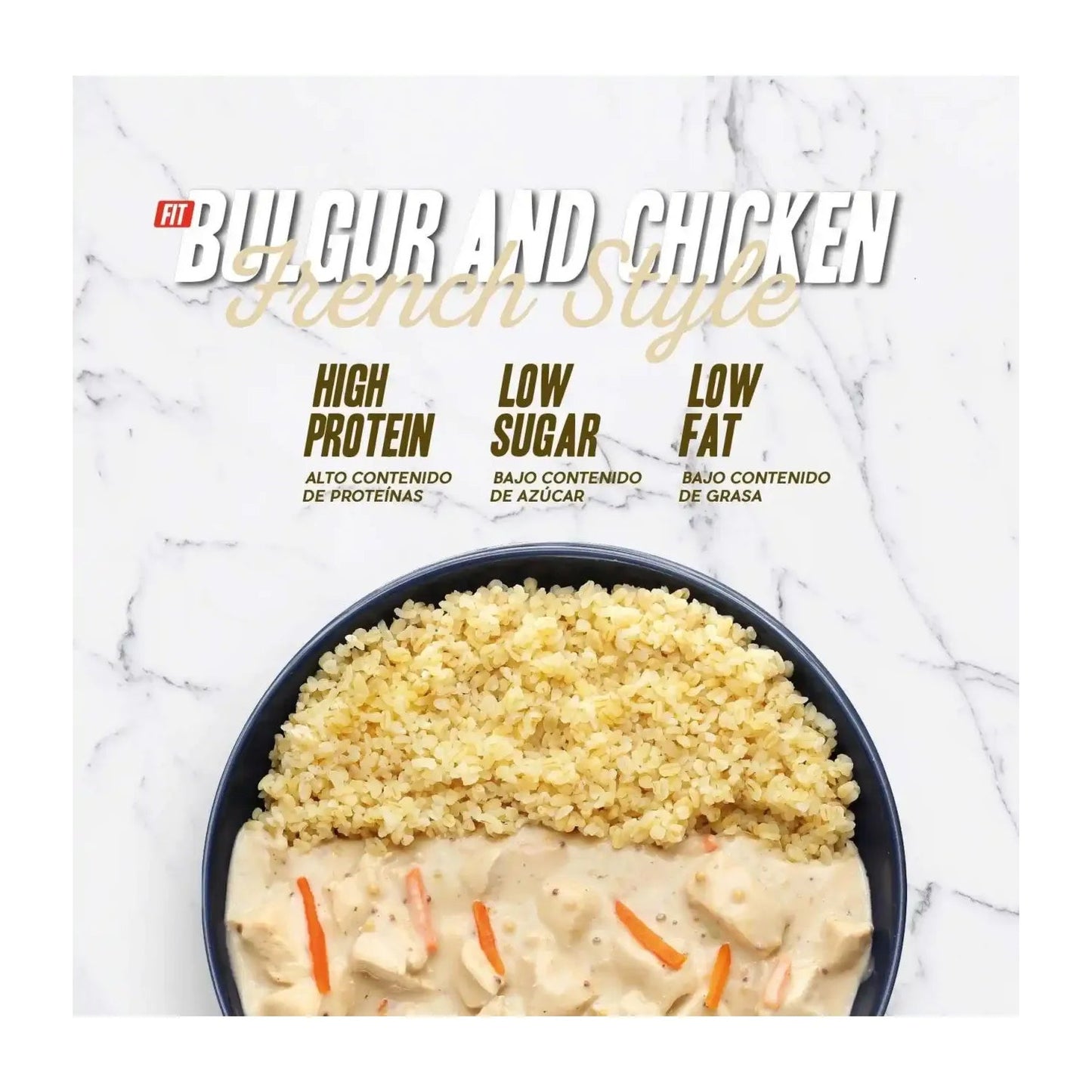 HSN Plato Preparado Estilo Fit Bulgur con Pollo en Salsa de Mostaza Estilo Francés 420 g