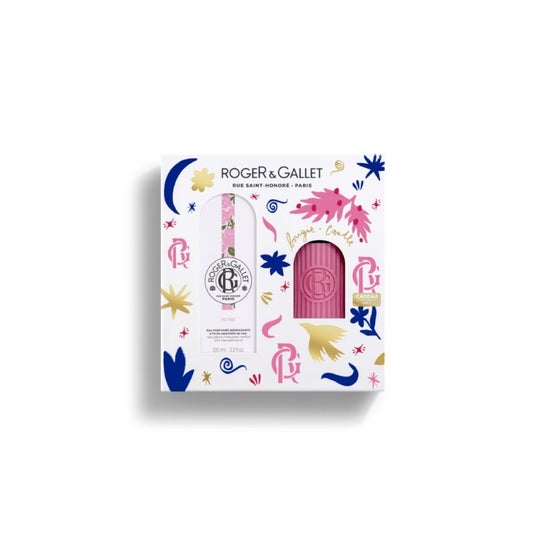 Roger & Gallet Cofre Rose Agua Perfumada 100ml + Vela 75g