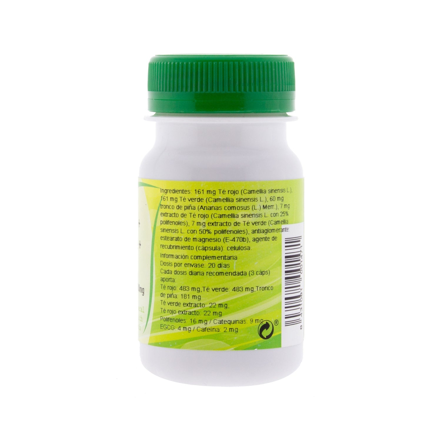 GHF Té Verde + Té Rojo + Piña 500mg 60cáps