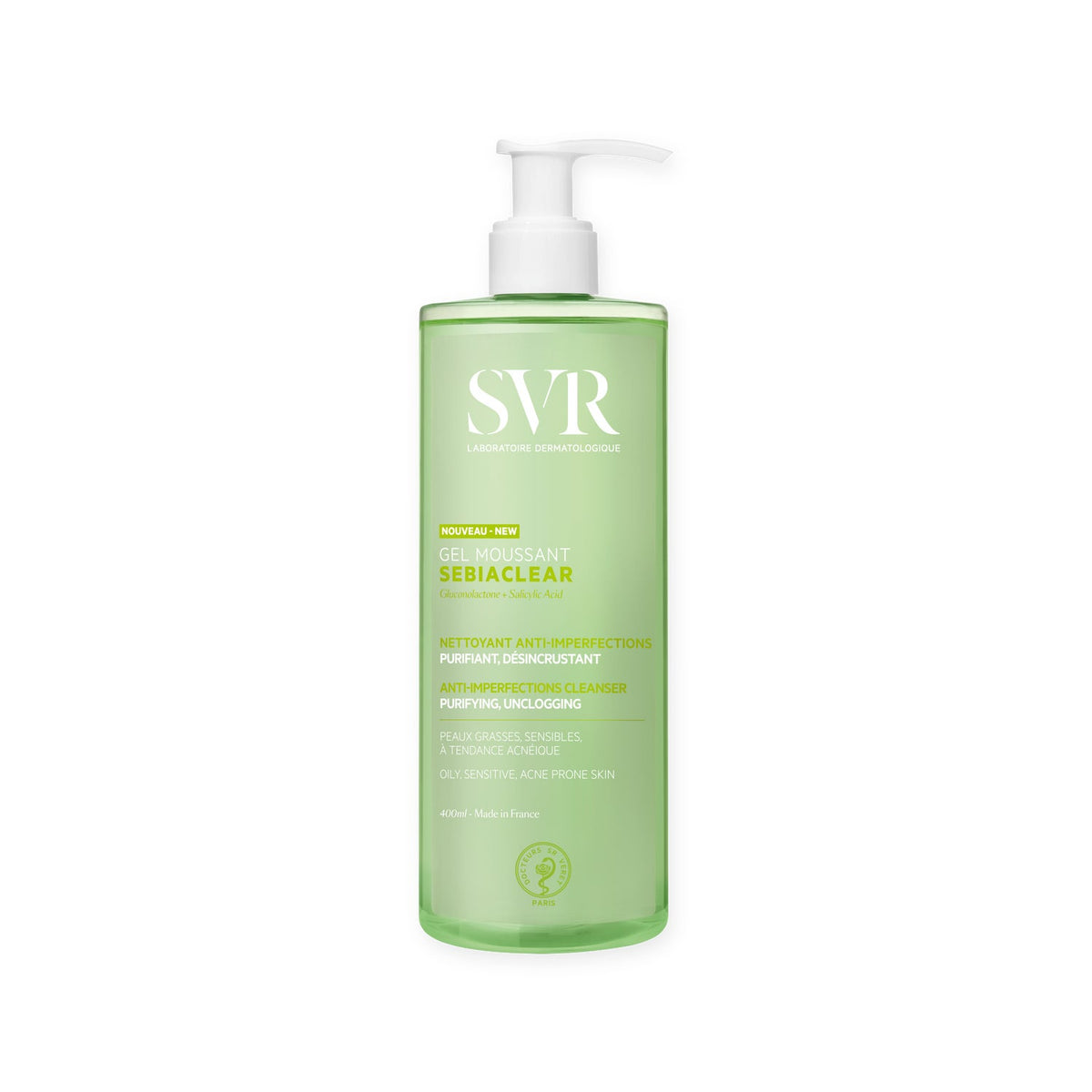 SVR Sebiaclear Gel Moussant Gel Limpiador Anti-imperfecciones 400ml