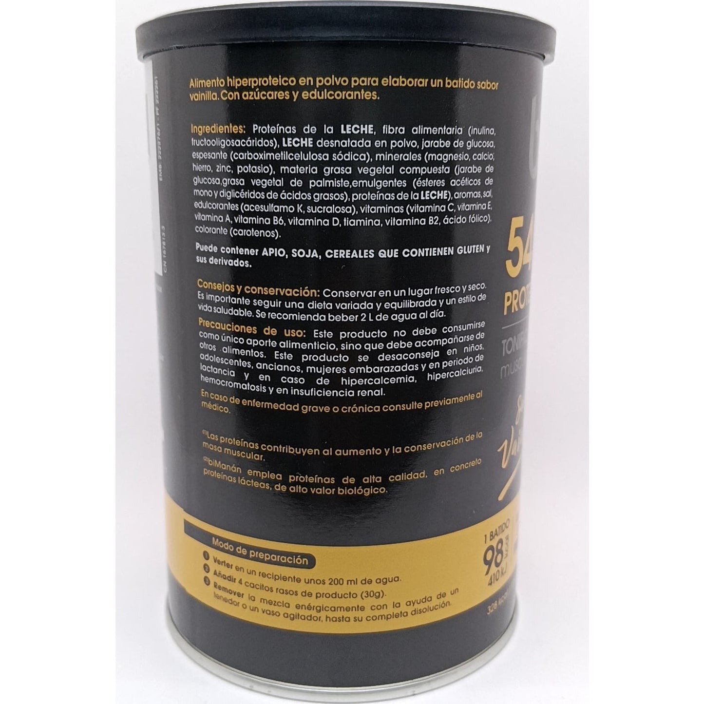 Bimanán® Be Fit Batido Hiperproteico Vainilla 360g