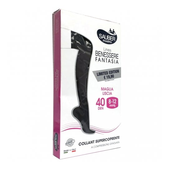Sauber Pantimedia Fantasia Super Opaco 40 Rombo Negro T4 1 ud