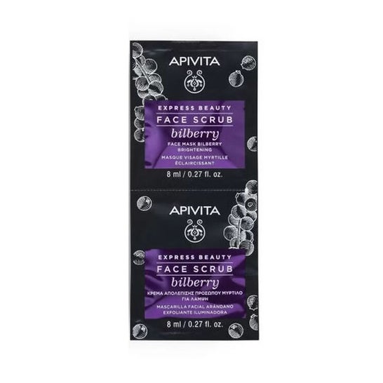 Apivita Express Mascarilla Facial Arándano 2 X8 ml