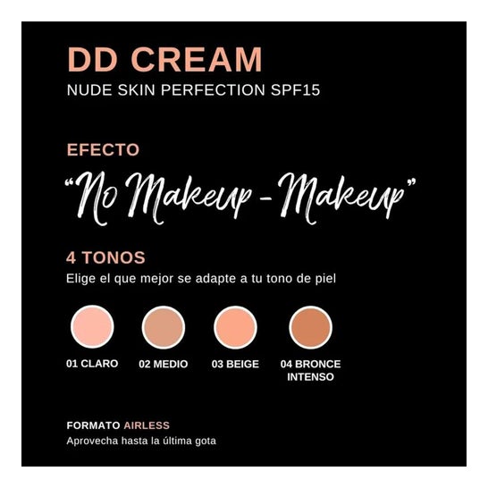 Atashi DD Cream Nude Skin Perfection SPF15 Tono Medio 50ml