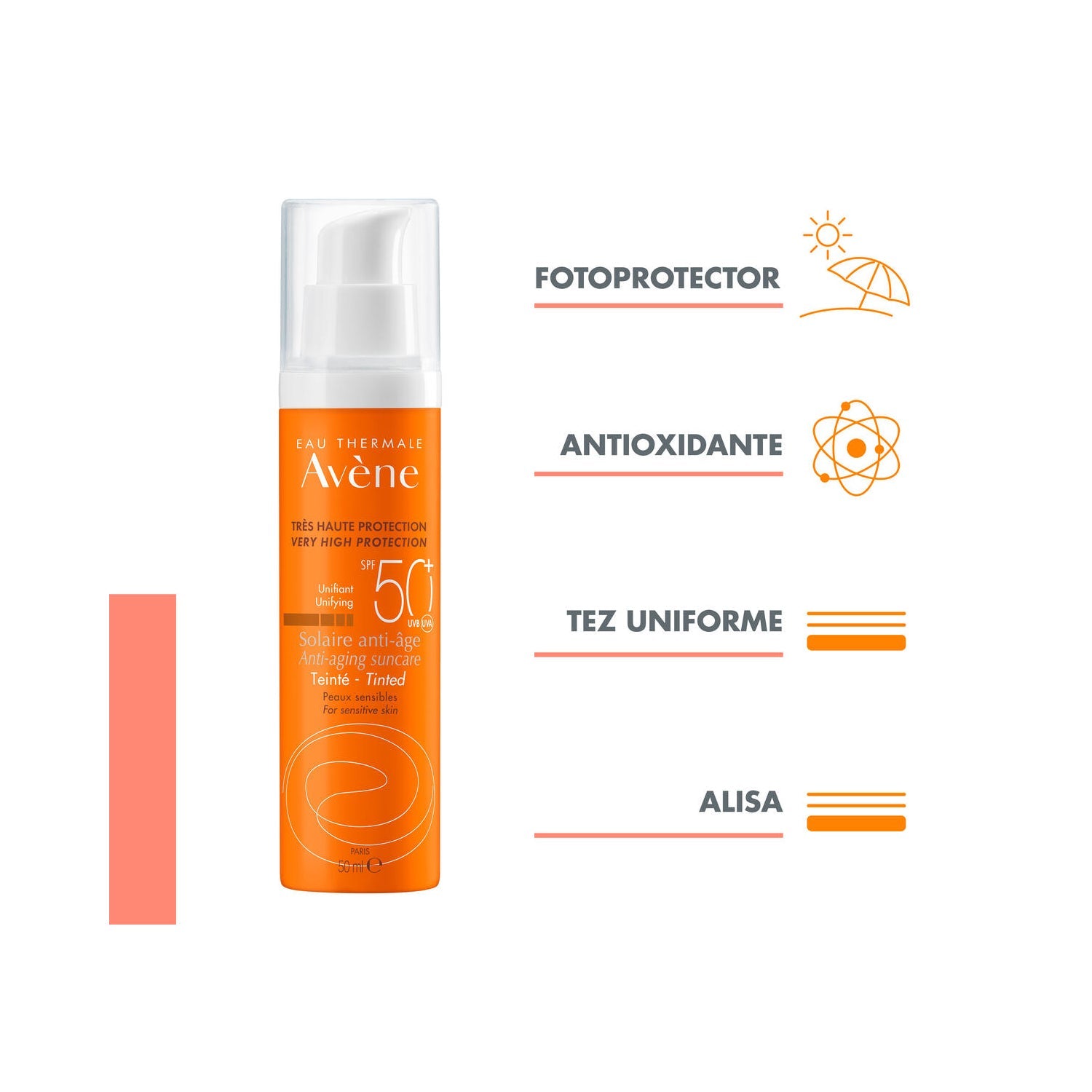Avène Solar Antiedad 50+ Color 50Ml