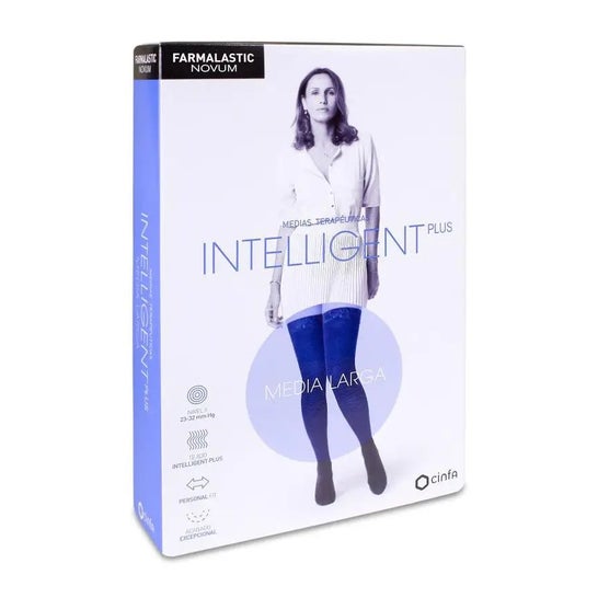 Farmalastic Novum Media Larga Intelligent Plus Compresion Normal Canela T-4