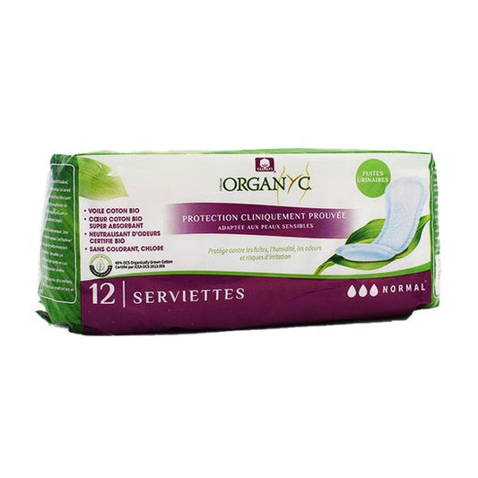 Organyc Protecteur d'Incontinence Normal 12uds