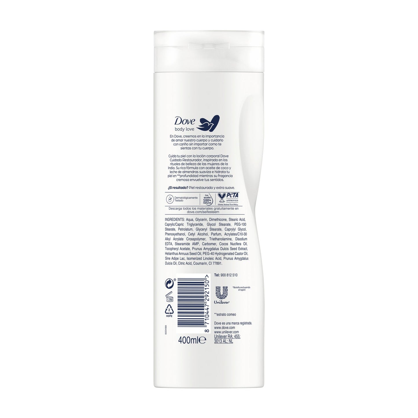 Dove Coco & Leche Almendras Loción Nutritiva 400ml