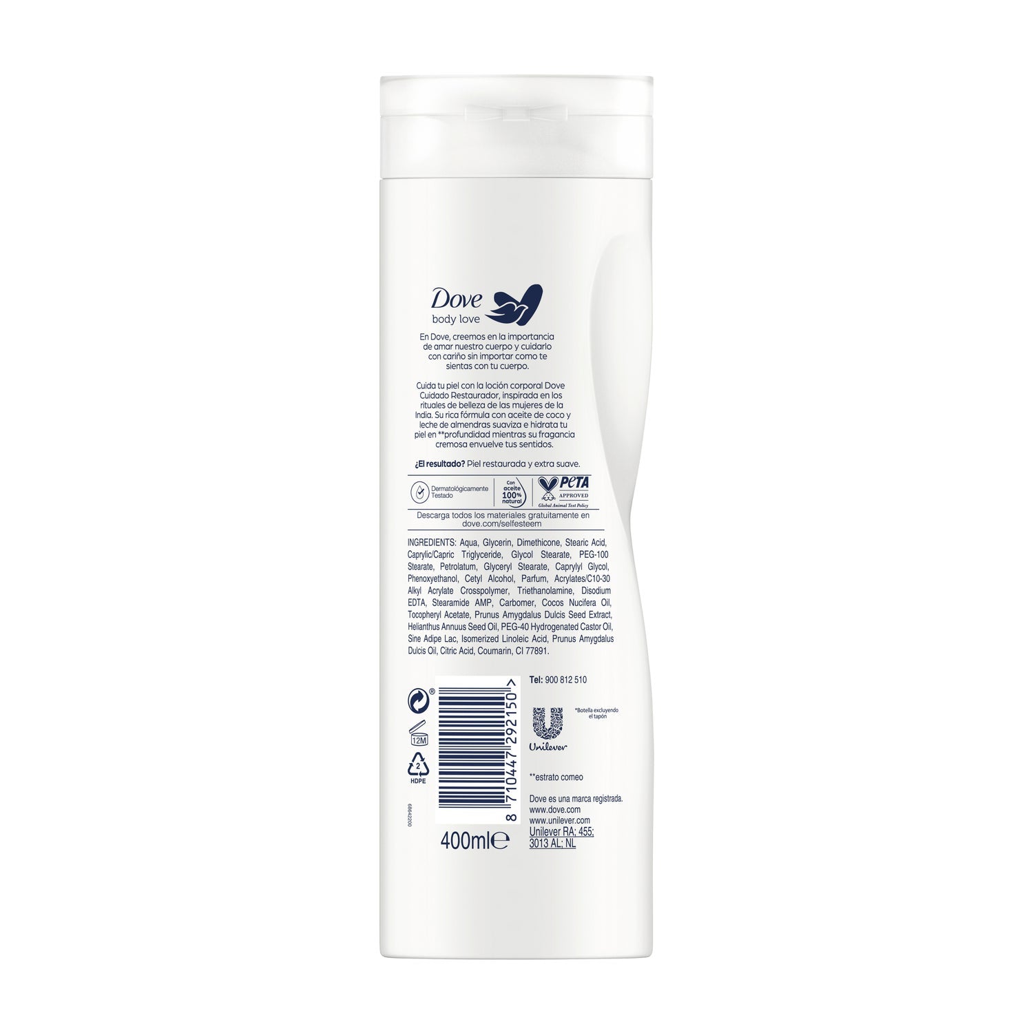 Dove Coco & Leche Almendras Loción Nutritiva 400ml