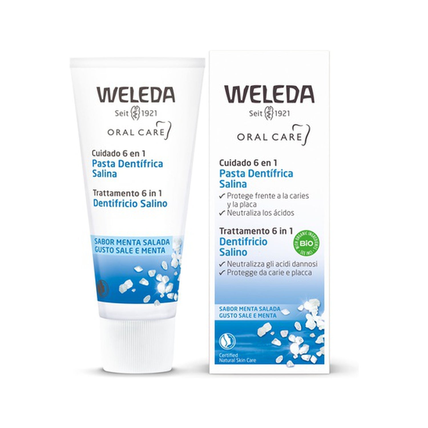 Weleda Pasta Dentífrica Salina Sabor Menta Salada 2x75ml