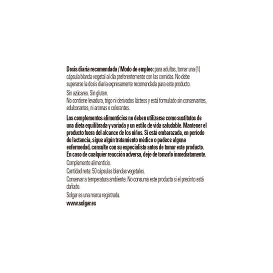Solgar Vitamina E 400 UI 268 mg 50 perlas vegetales