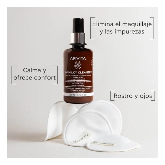 Apivita 3 en 1 Leche Limpiadora