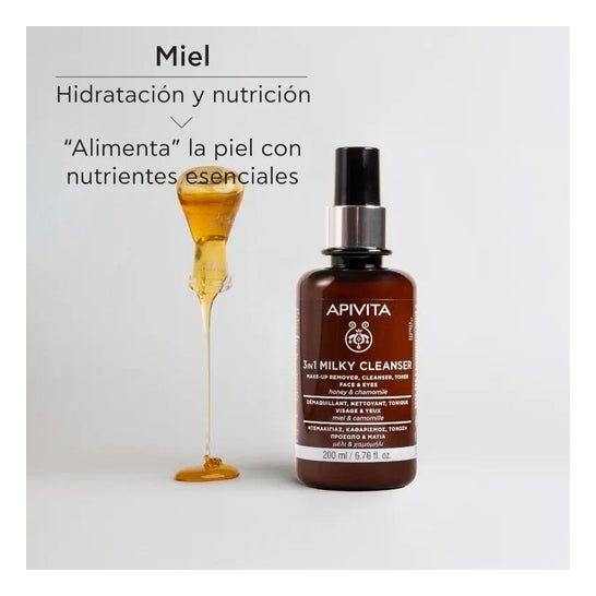 Apivita 3 en 1 Leche Limpiadora