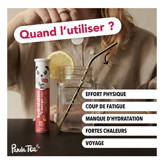 Panda Tea Hydratation et Énergie Citron Hibiscus 20comp