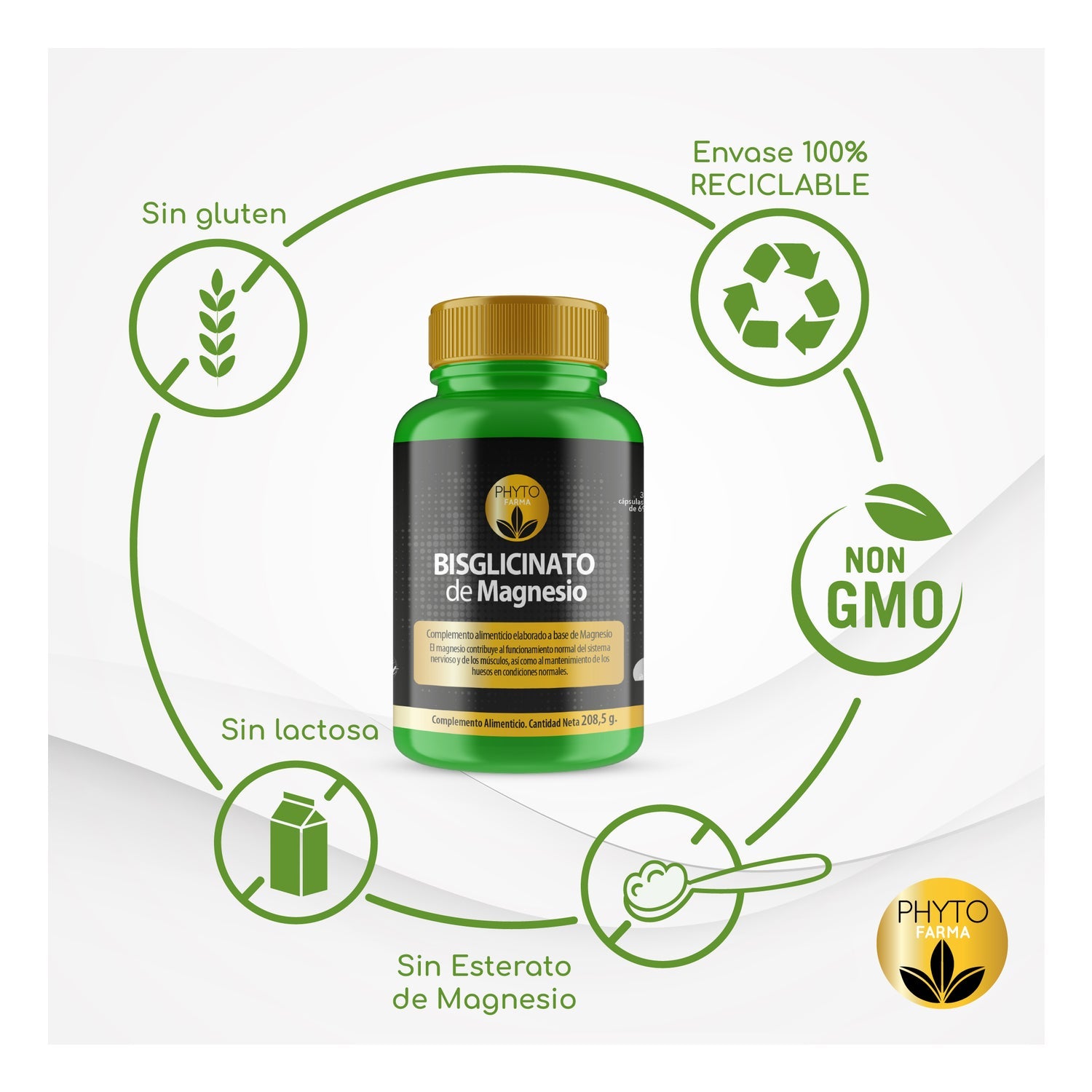 Phytofarma Bisglicinato de Magnesio 300vcaps