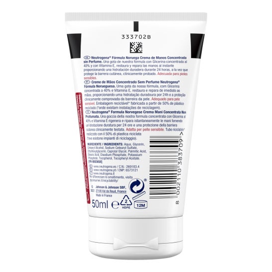 Neutrogena® Crema de Manos Concentrada Sin Perfume 50 ml