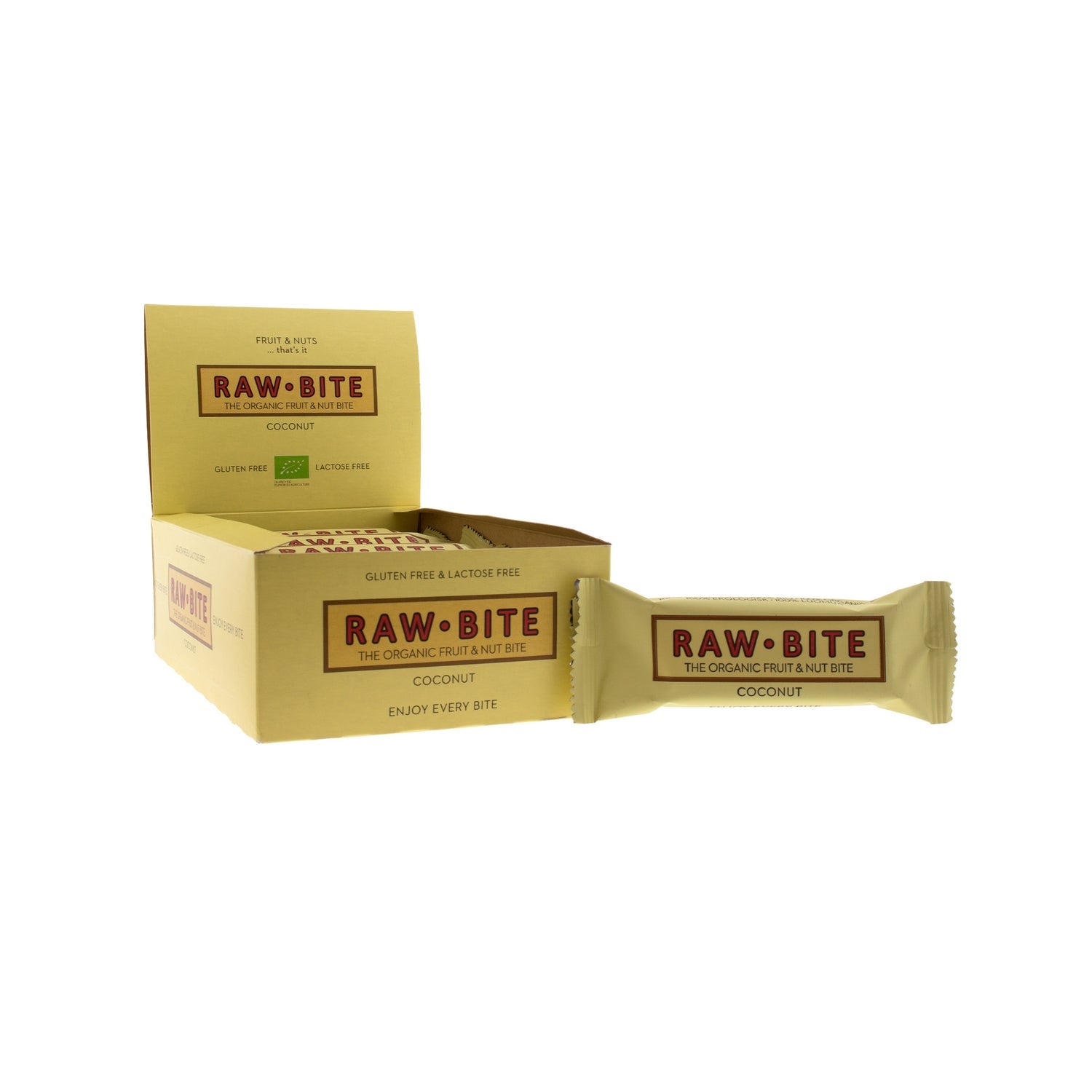 Rawbite Estuche Barritas Ecológicas de Coco 12uds