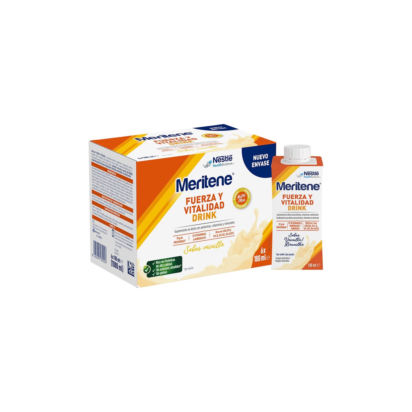 Meritene Fuerza y Vitalidad Drink Vainilla 6x180ml