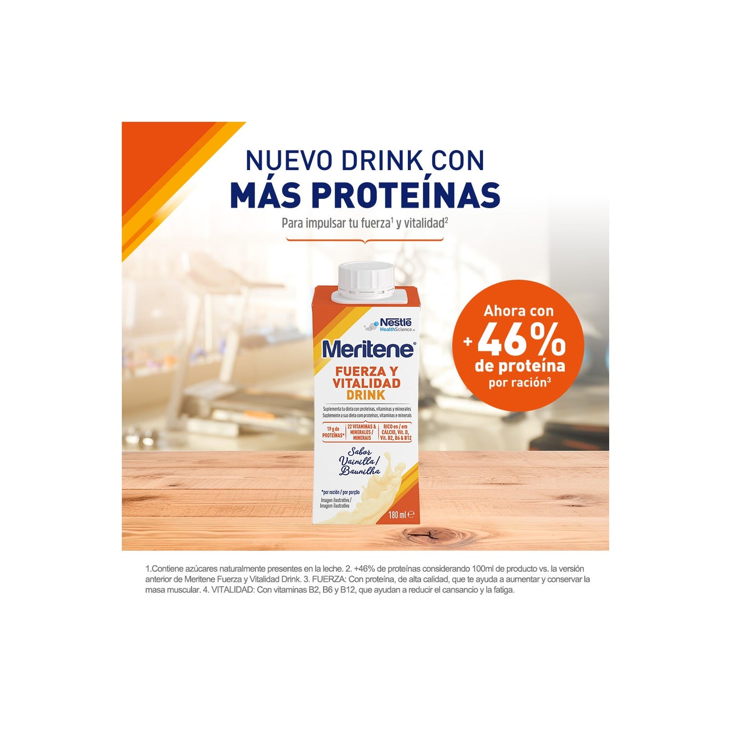 Meritene Fuerza y Vitalidad Drink Vainilla 6x180ml
