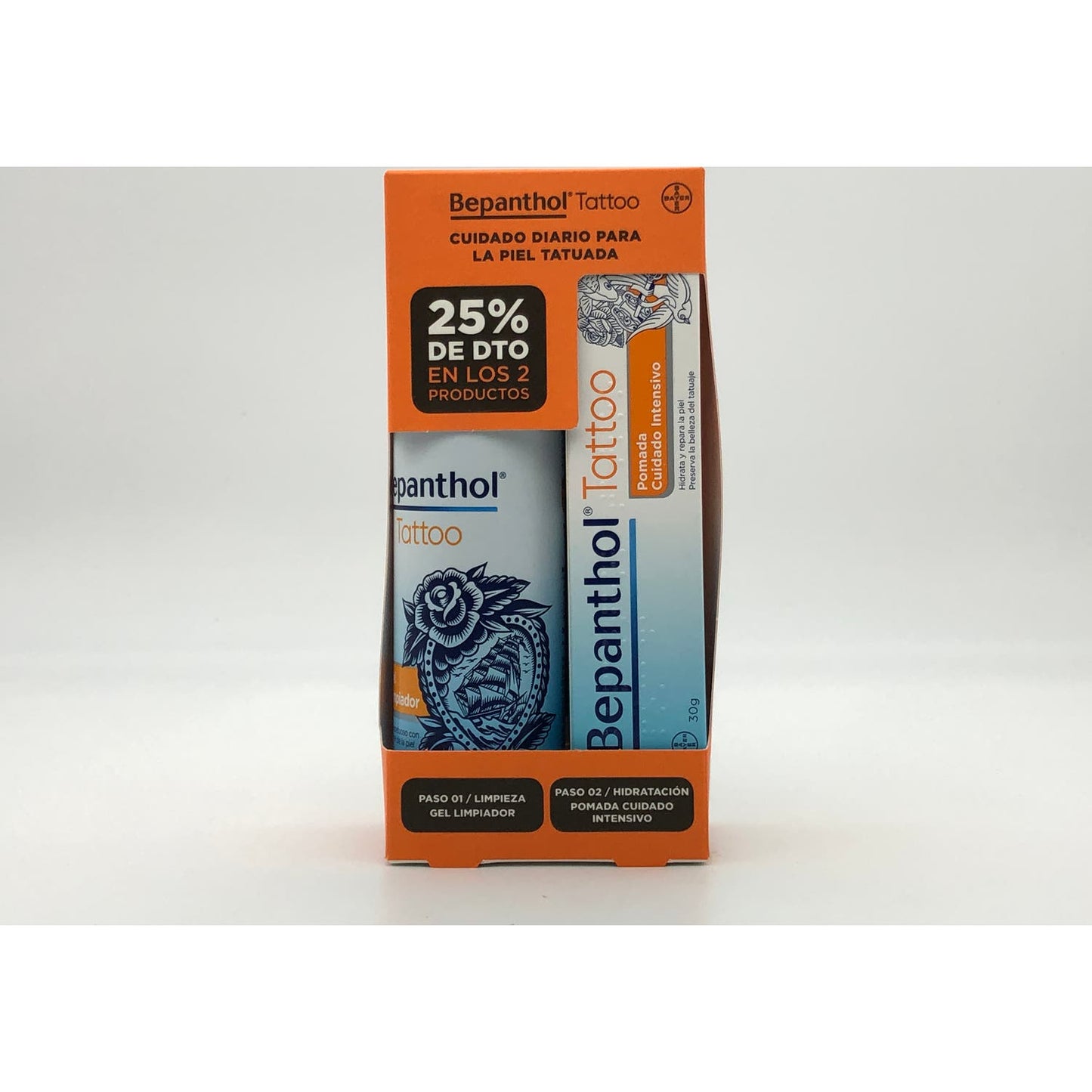 Bepanthol Tattoo Pomada Cuidado Intensivo 30g + Gel Limpiador 200ml