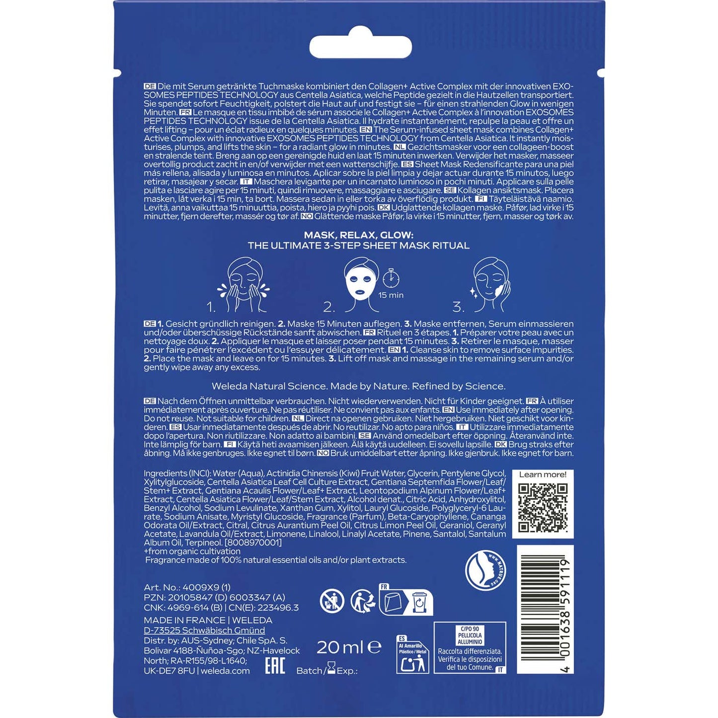 Weleda Exo Boost Collagen Sheet Mask 20 ml