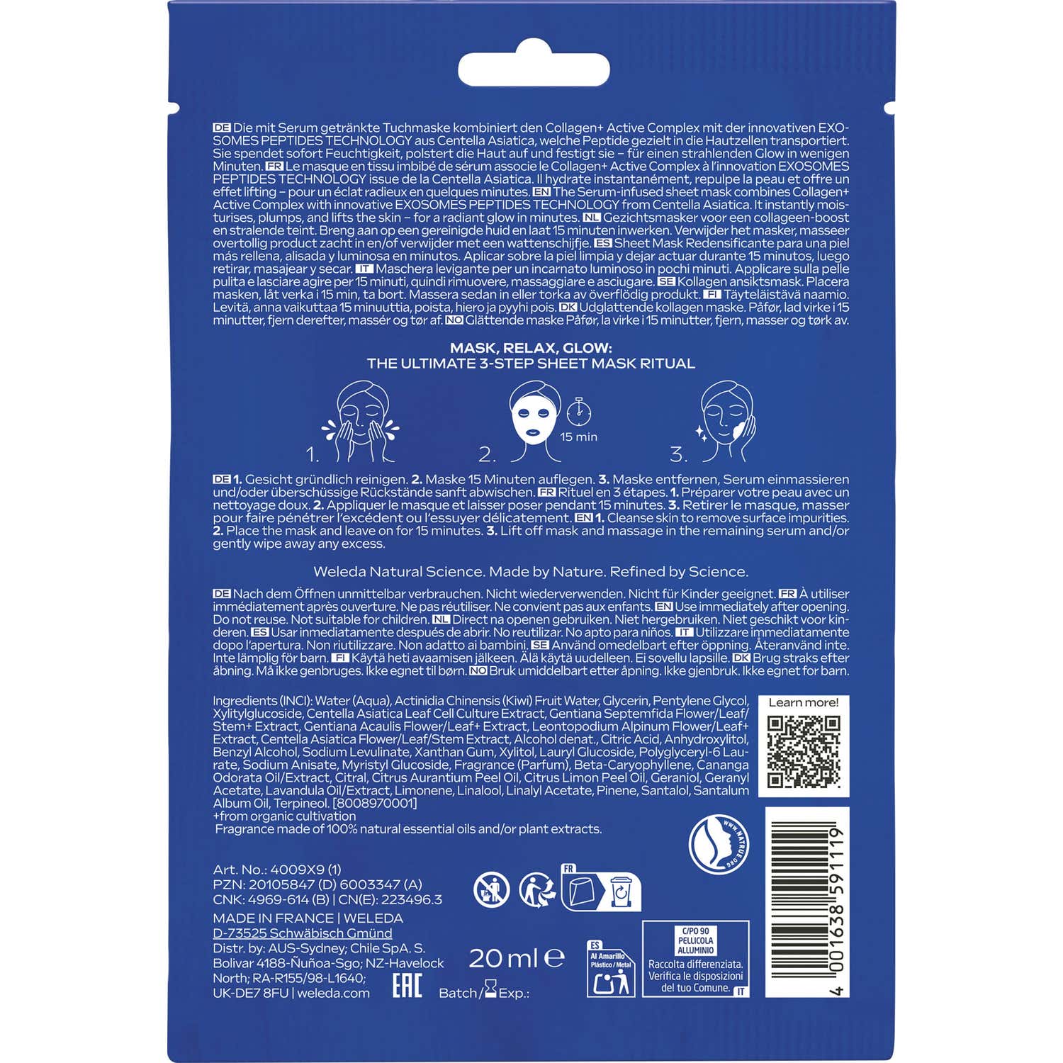 Weleda Exo Boost Collagen Sheet Mask 20 ml