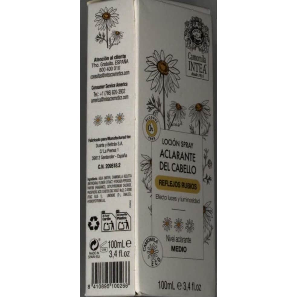 Camomila Intea Loción Cabello Reflejos Rubios Spray 100ml