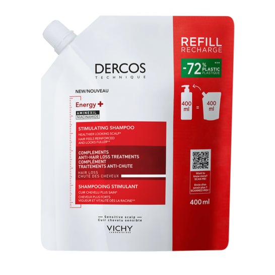 Vichy Dercos Technique Energy+ Champú Estimulante Eco-Recarga 400ml