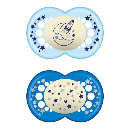 MAM Original Night Silicone +6 M A 2 uds