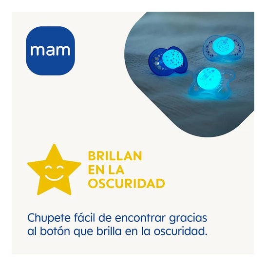 MAM Original Night Silicone +6 M A 2 uds