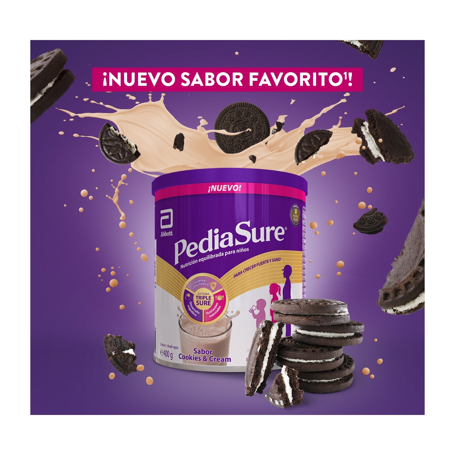 PediaSure sabor Cookies & Cream 400gr