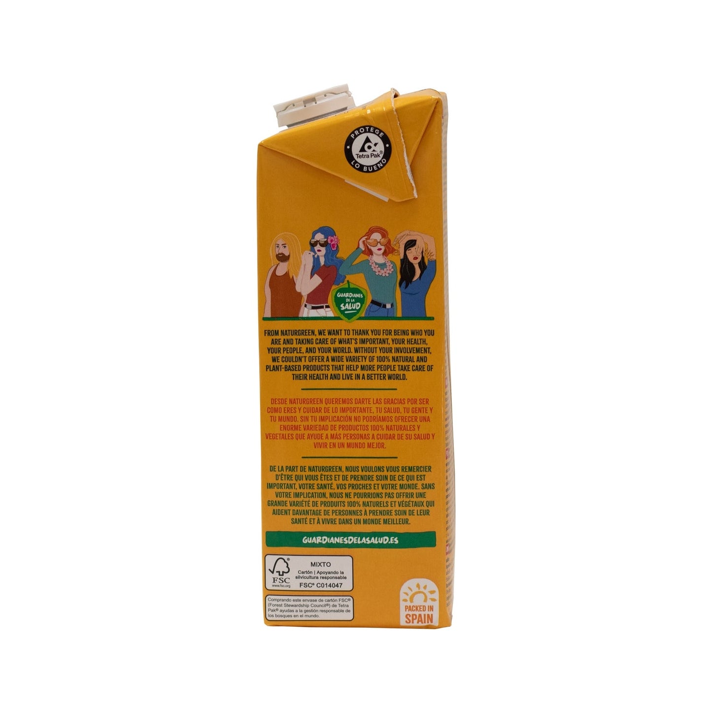 Naturgreen Bebida de Avena Bio con Calcio Sin Azúcares Añadidos 1L