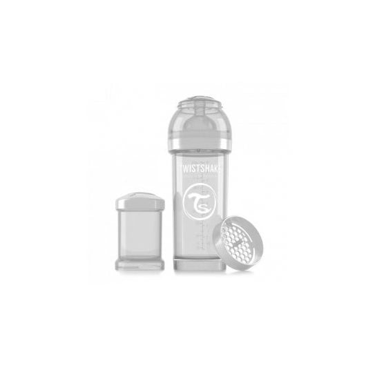 Twistshake Biberon Anticolico 260ml Blanco