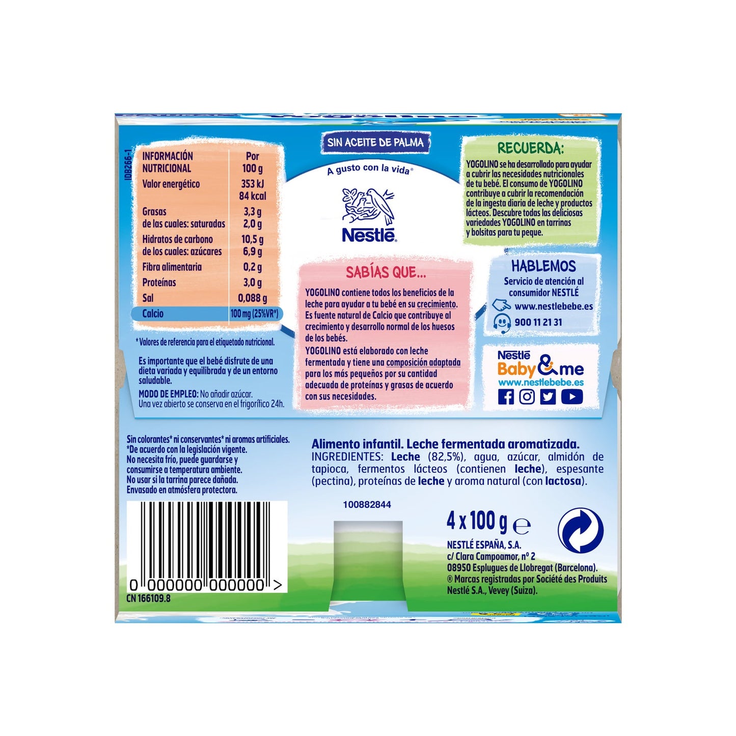 Nestle Iogolino Natural Tarrina 4x100ml