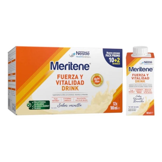 Meritene Fuerza y Vitalidad Drink Vainilla 12x125ml