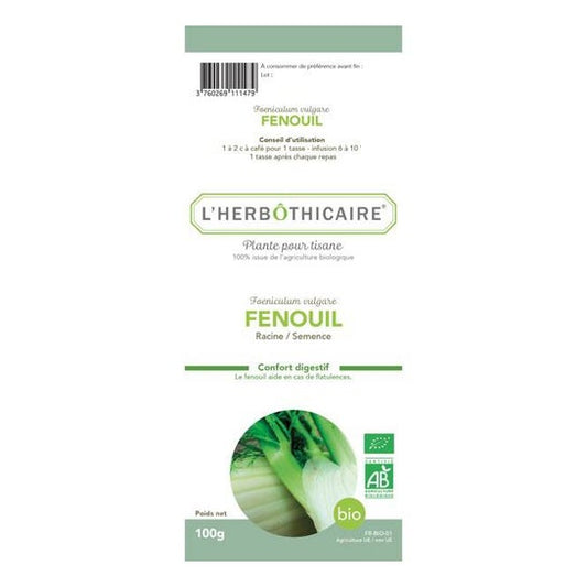 L'Herbothicaire Fenouil Bio 100g