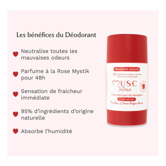 Musc Intime L'Envoutante Desodorante Natural Rosa Mystik 50g