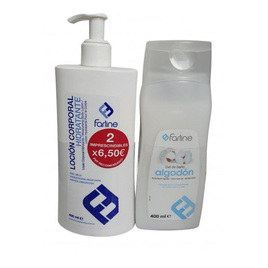 Farline Pack Loción Hidratante + gel Baño Algodón