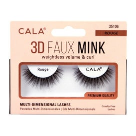 Cala Lashes 3D Faux Mink Pestañas Postizas Rouge 1 Par