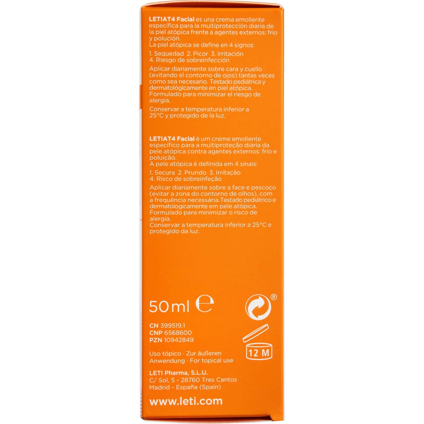 LetiAT4 Crema Facial 50ml