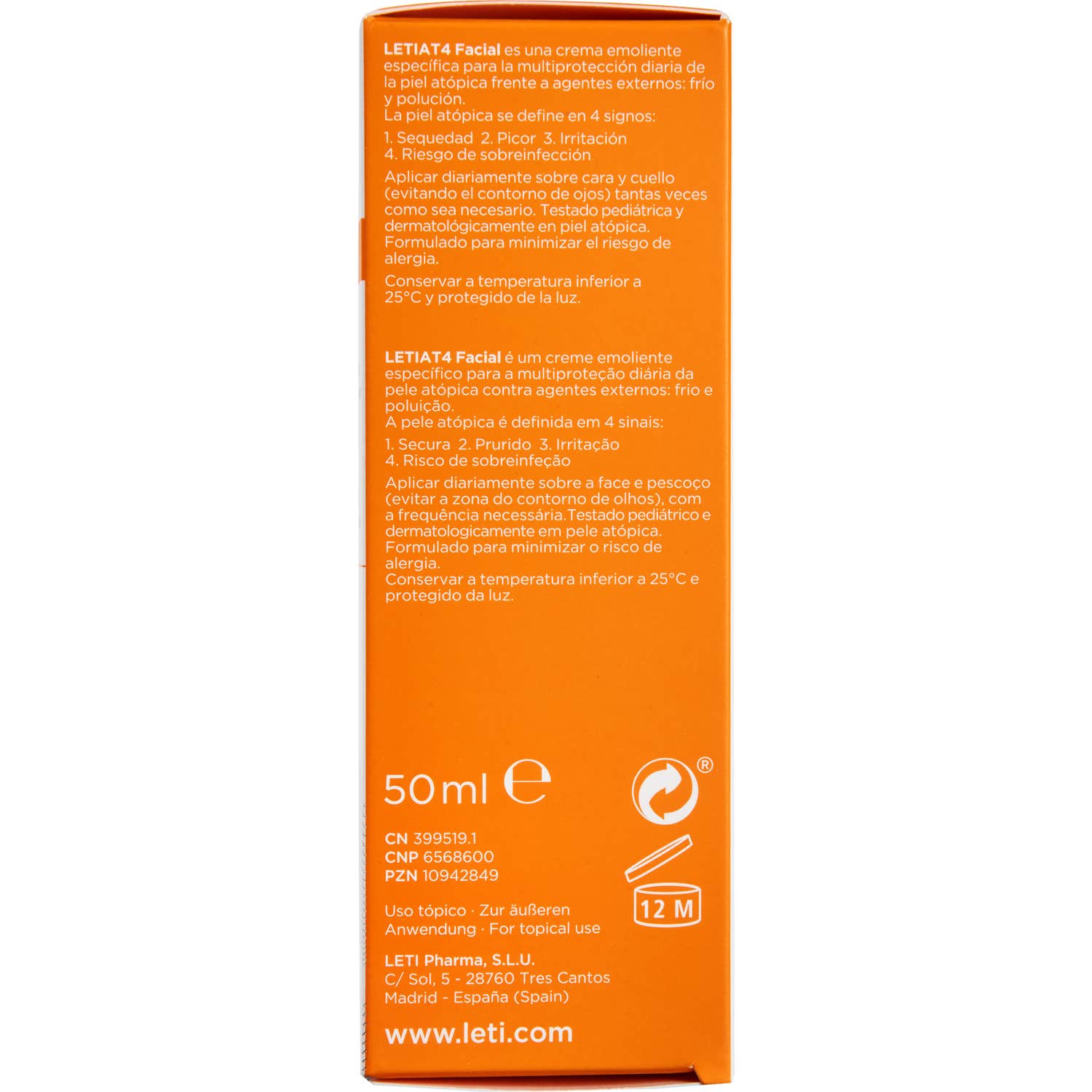 LetiAT4 Crema Facial 50ml