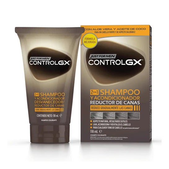 Just For Men Control GX 2 en 1 Champú Acondicionador Reductor Canas 118ml