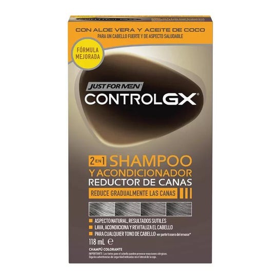 Just For Men Control GX 2 en 1 Champú Acondicionador Reductor Canas 118ml