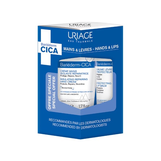Uriage Bariederm-Cica Crema Manos 50 ml + Bálsamo Labial 15 ml
