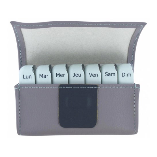 Pilbox Mini Pastillero Hebdomadaire Gris 1 ud
