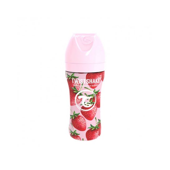 TwistShake Biberon Anticolico Acero Strawberry 330ml 1ud