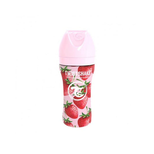 TwistShake Biberon Anticolico Acero Strawberry 330ml 1ud